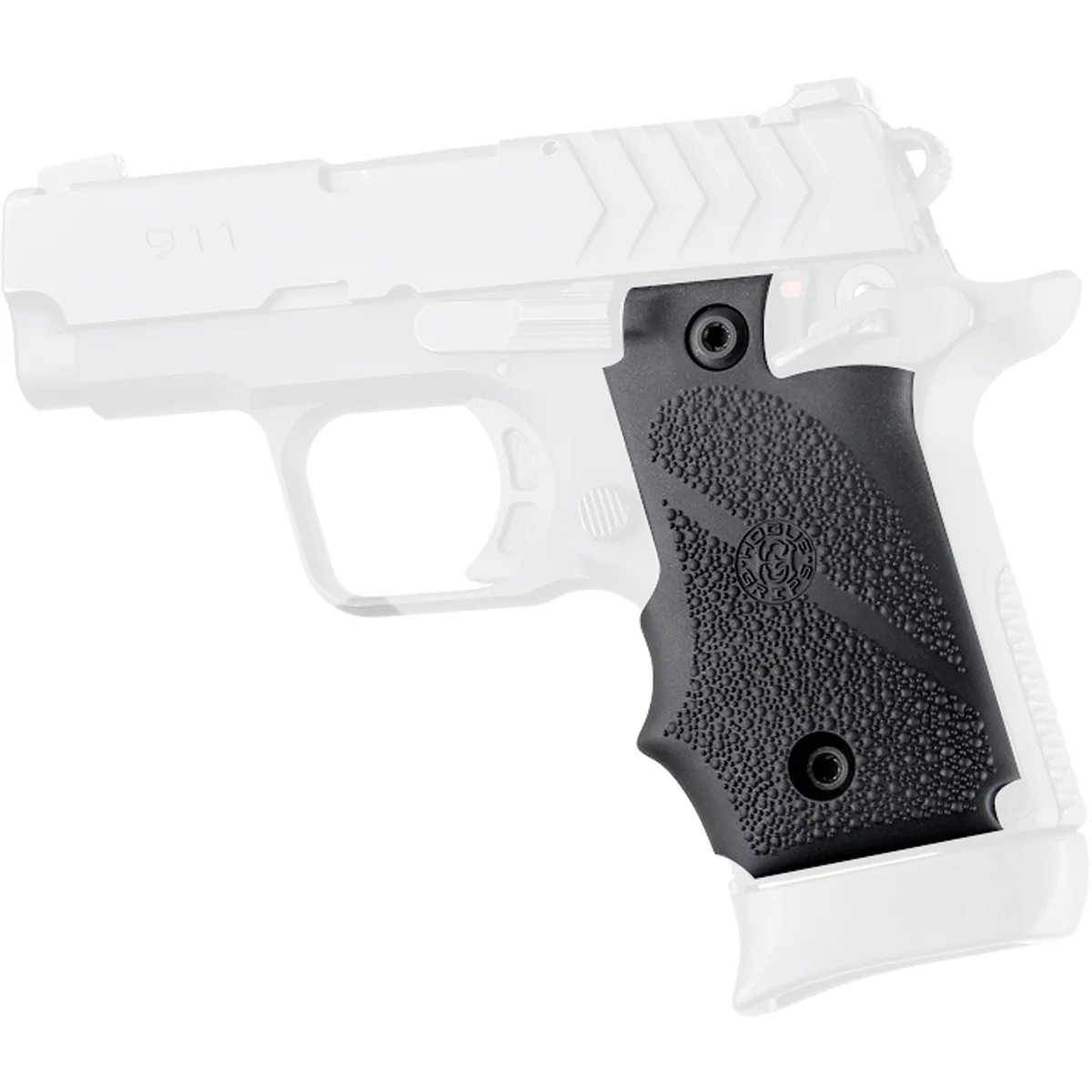 Hogue Springfield Armory 911 9mm Ambi Safety Rubber Grip with Finger Grooves
