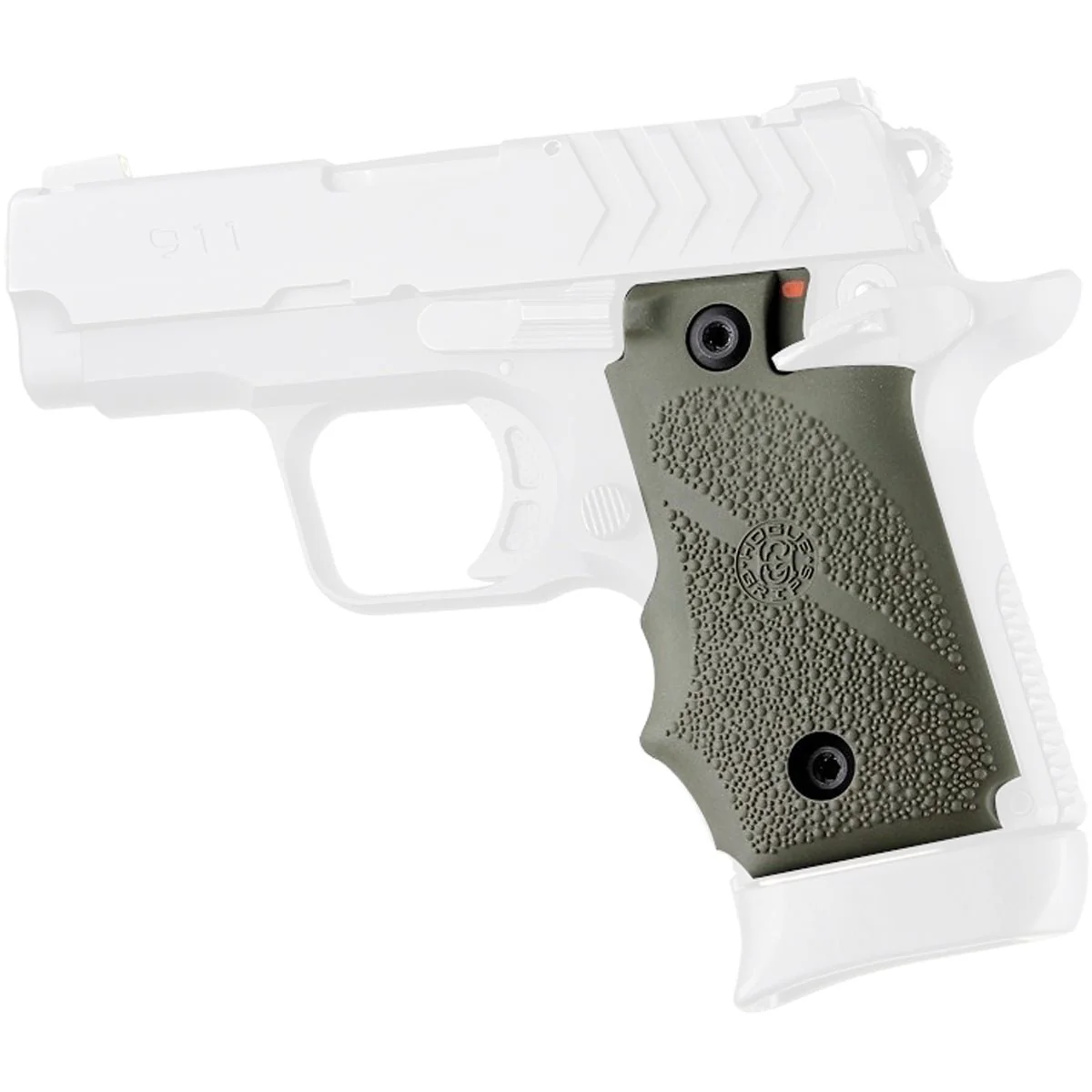 Hogue Springfield Armory 911 9mm Ambi Safety Rubber Grip with Finger Grooves - Image 2
