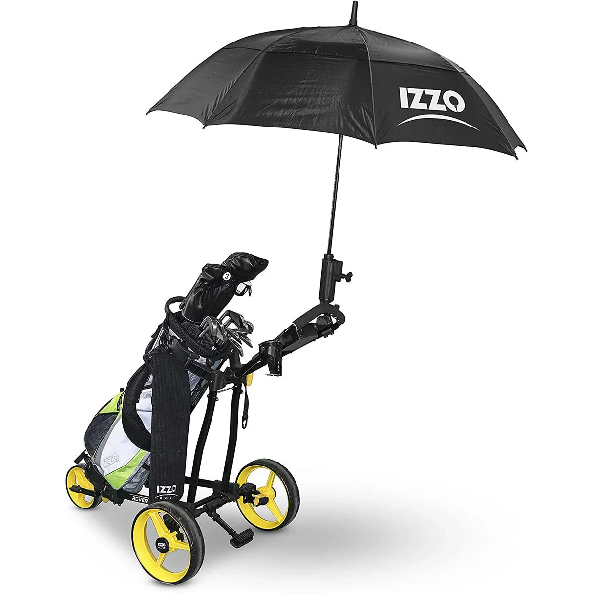 Izzo Golf 56" Umbrella - Black - Image 3