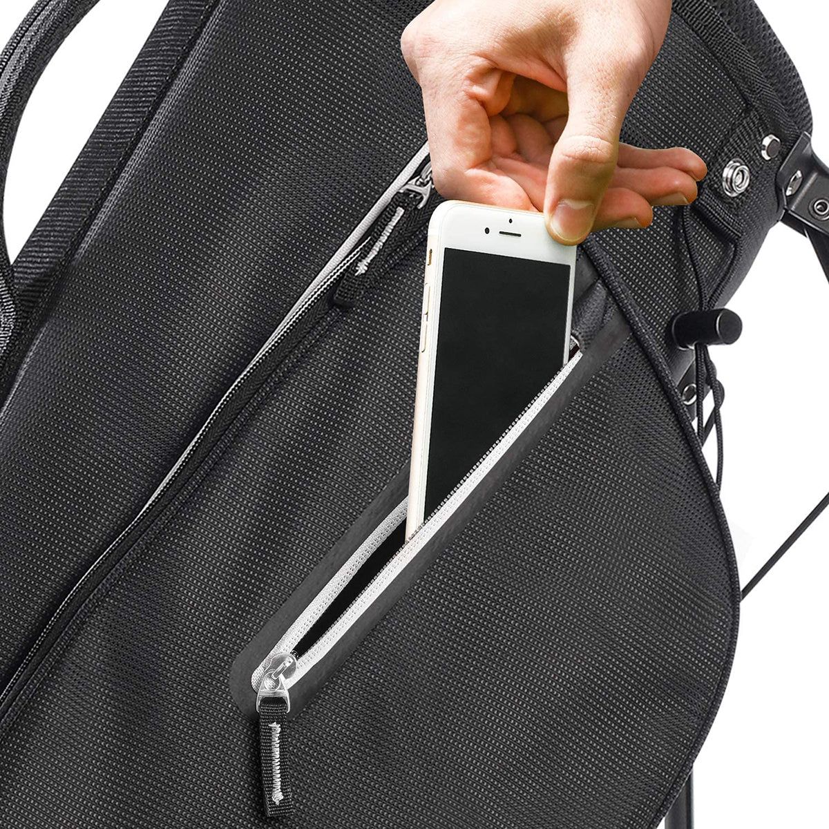 Izzo Golf Ultra-Lite Stand Bag - Black - Image 6
