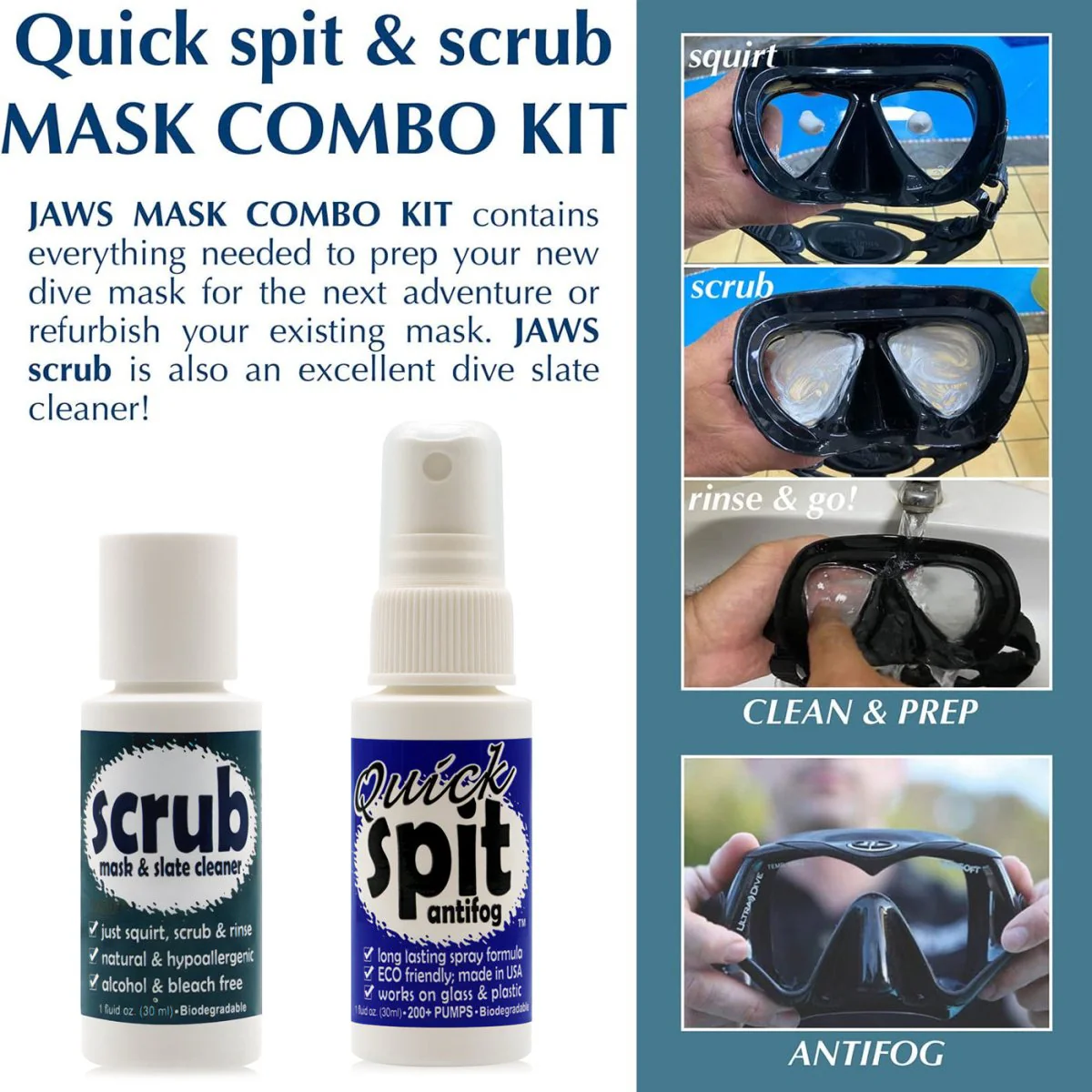 JAWS Scrub and Quick Spit Combo Kit for Water Sports and Gear - Image 5