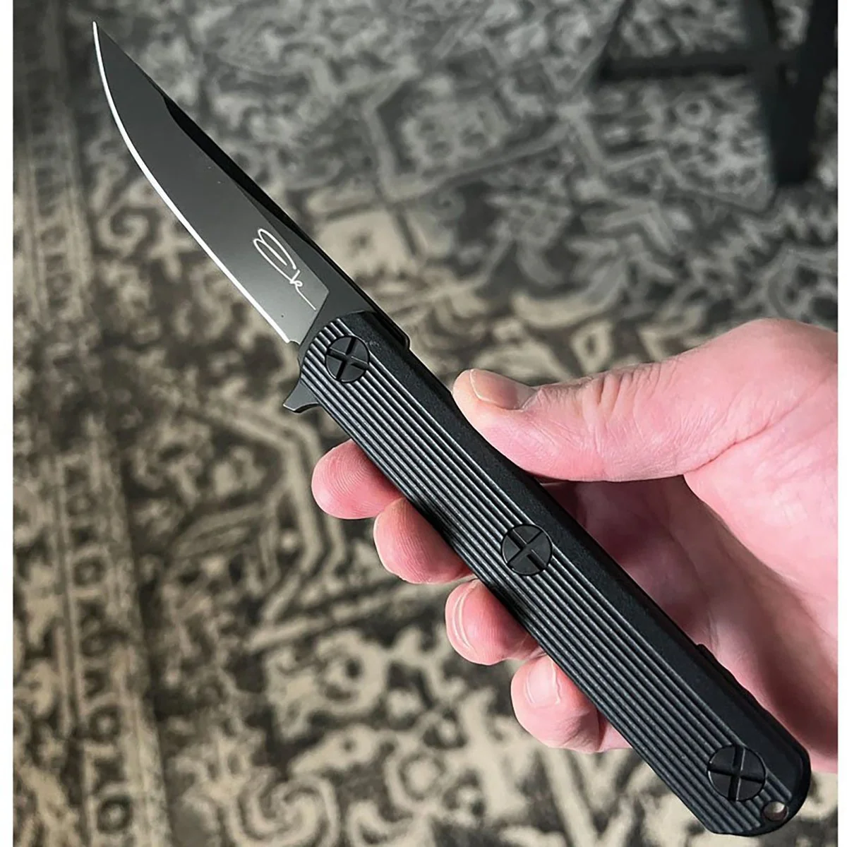 KA-BAR 4" Ek Folding Knife - Black - Image 2