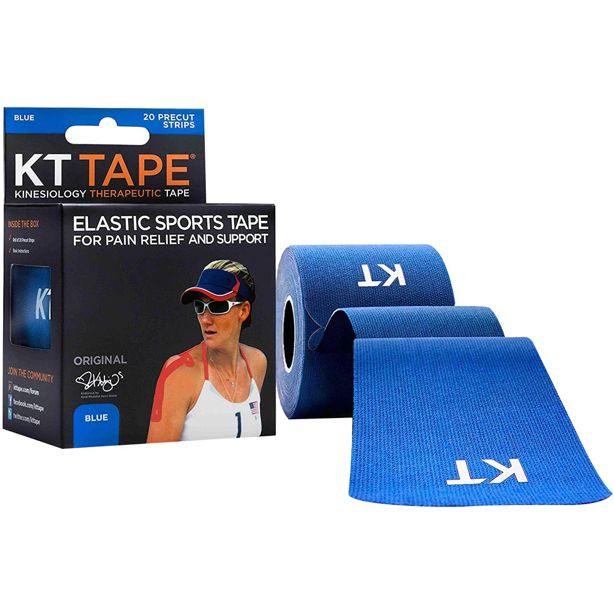 KT Tape Cotton 10" Precut Kinesiology Therapeutic Elastic Sports Roll, 20 Strips - Image 5