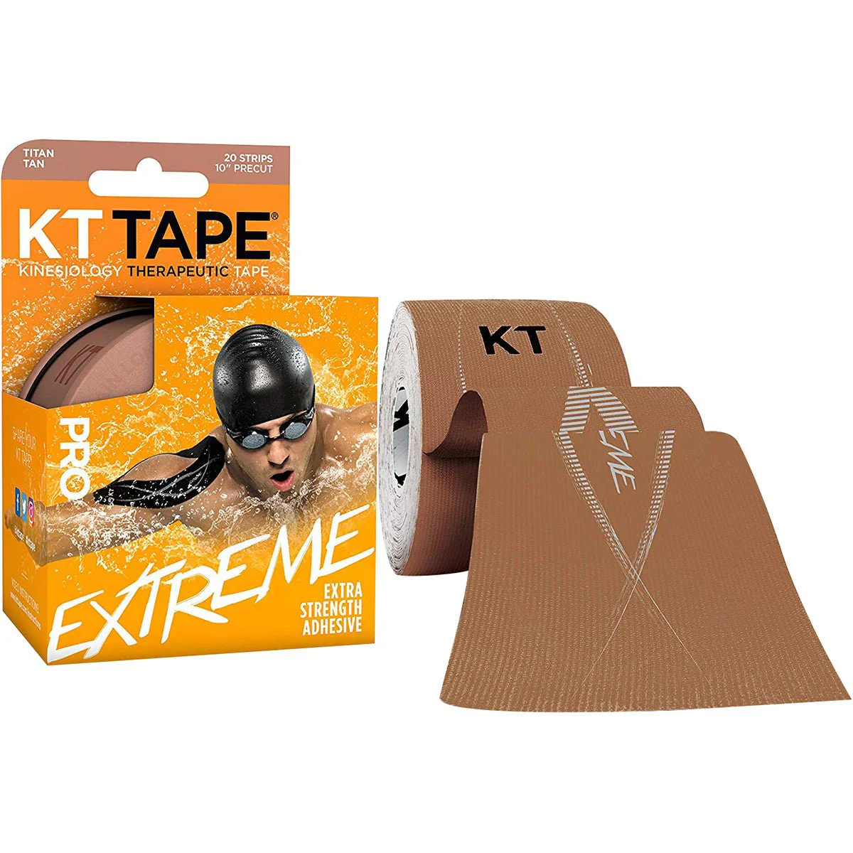 KT Tape Pro Extreme 10" Precut Kinesiology Therapeutic Sports Roll - 20 Strips - Image 2