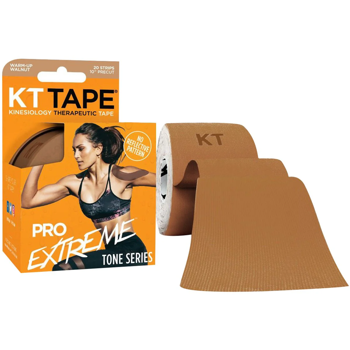 KT Tape Pro Extreme Tone Series 10" Precut Kinesiology Sports Roll - 20 Strips