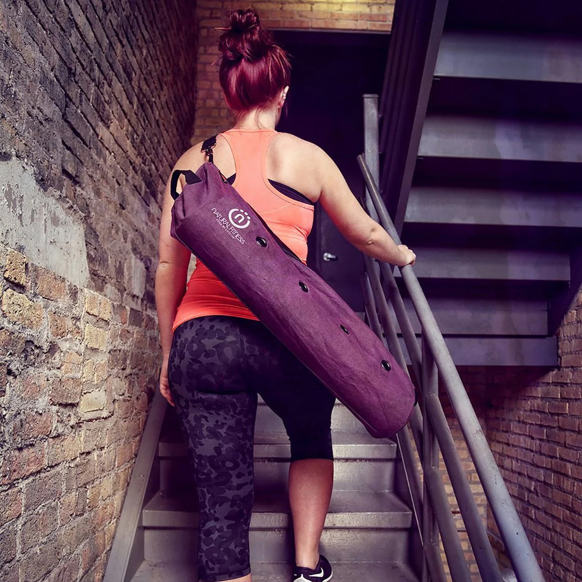 Lifeline USA Natural Fitness Yogo Pro Yoga Mat Bag - Purple - Image 3