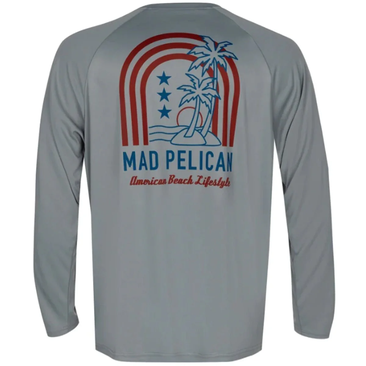 Mad Pelican American Beach Arch Sun Kicker Raglan UV Long Sleeve T-Shirt - Alloy - Image 2