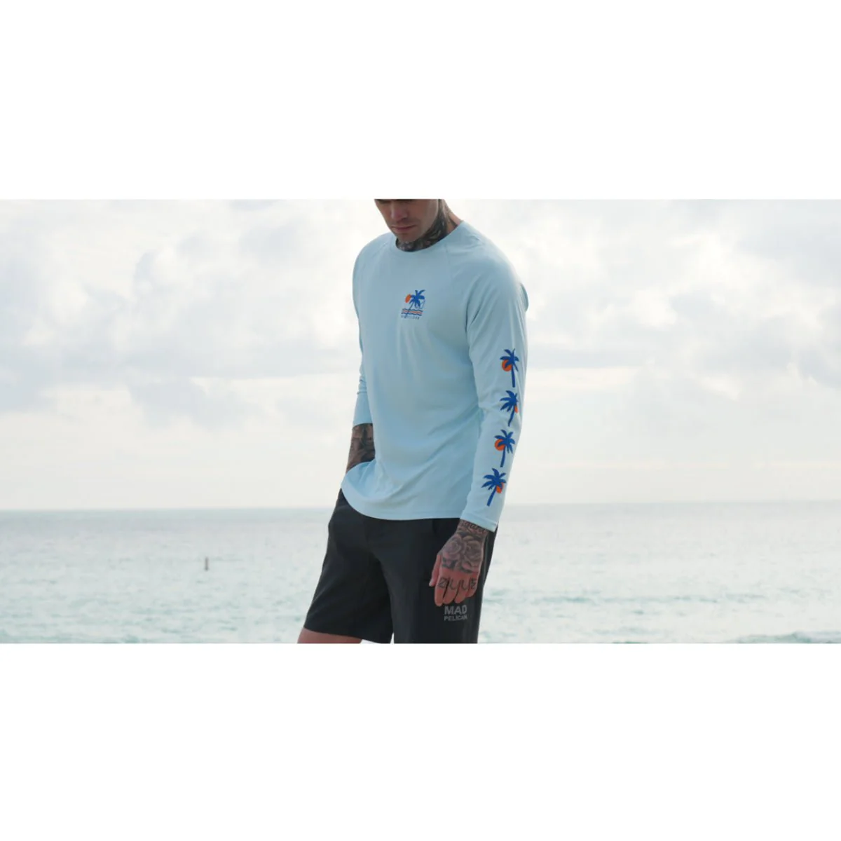 Mad Pelican Beach Life Sun Kicker Raglan UV Long Sleeve T-Shirt - Crystal Blue - Image 3