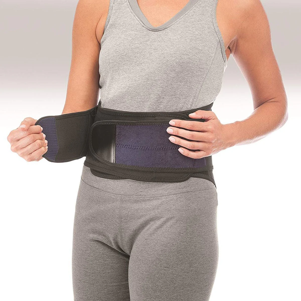 Mueller Adjustable Back Brace with Lumbar Pad - Regular - Black - Image 5