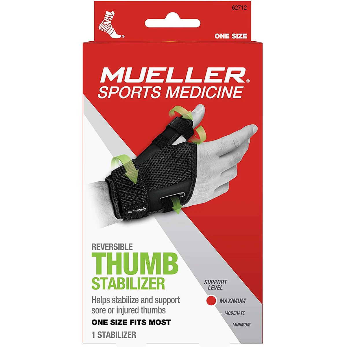 Mueller Sport Care Reversible Thumb Stabilizer - Black - Image 4