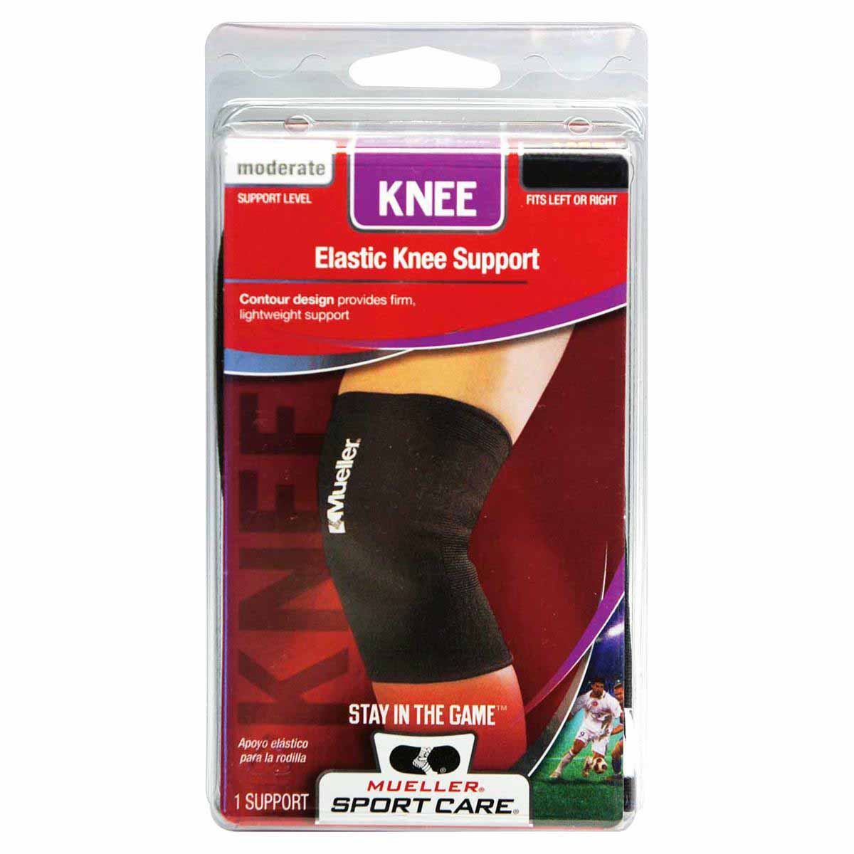 Mueller Sports Medicine Lightweight Elastic Knee Support Sleeve - Black - Image 3