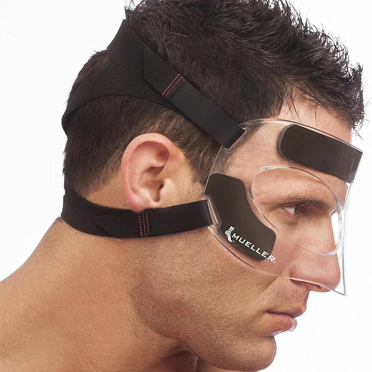 Mueller Sports Medicine Protective Sports Face Guard - Clear - Image 2