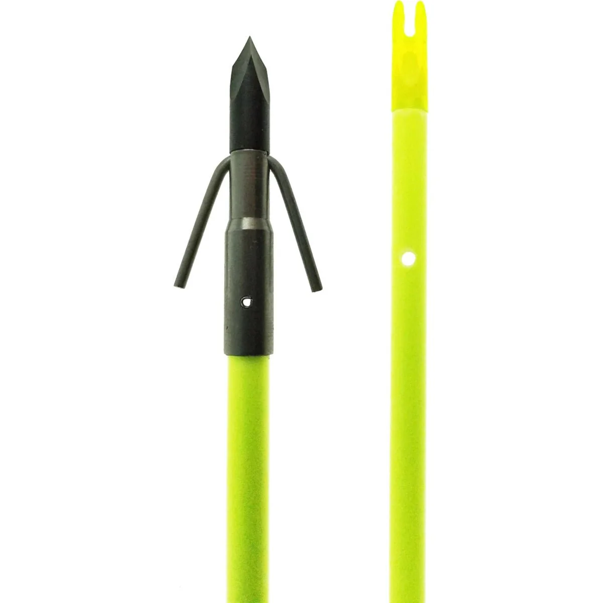Muzzy Classic Chartreuse Fish Arrow with Carp Point (Nock nstalled)