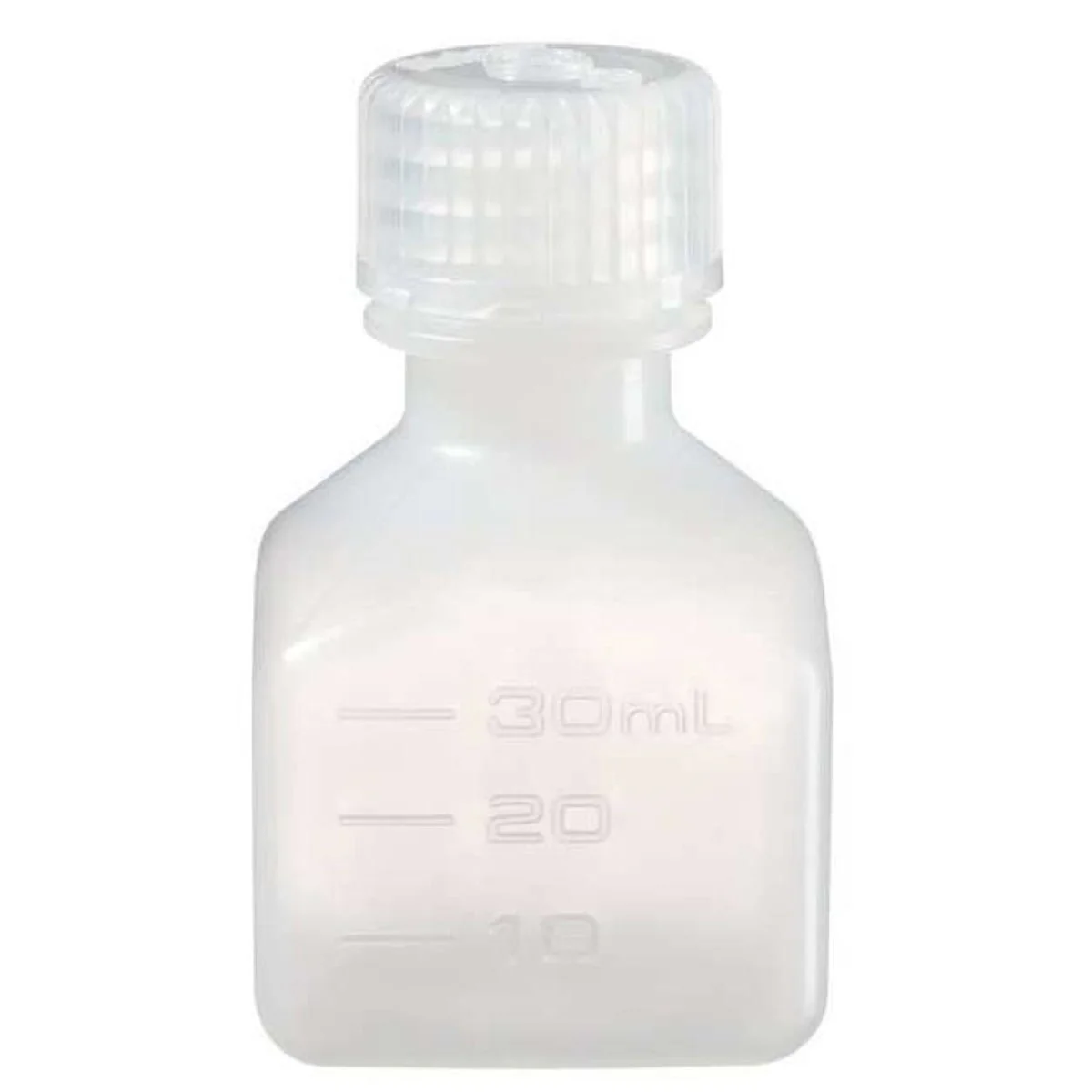 Nalgene HDPE Narrow Mouth Square Bottle - White