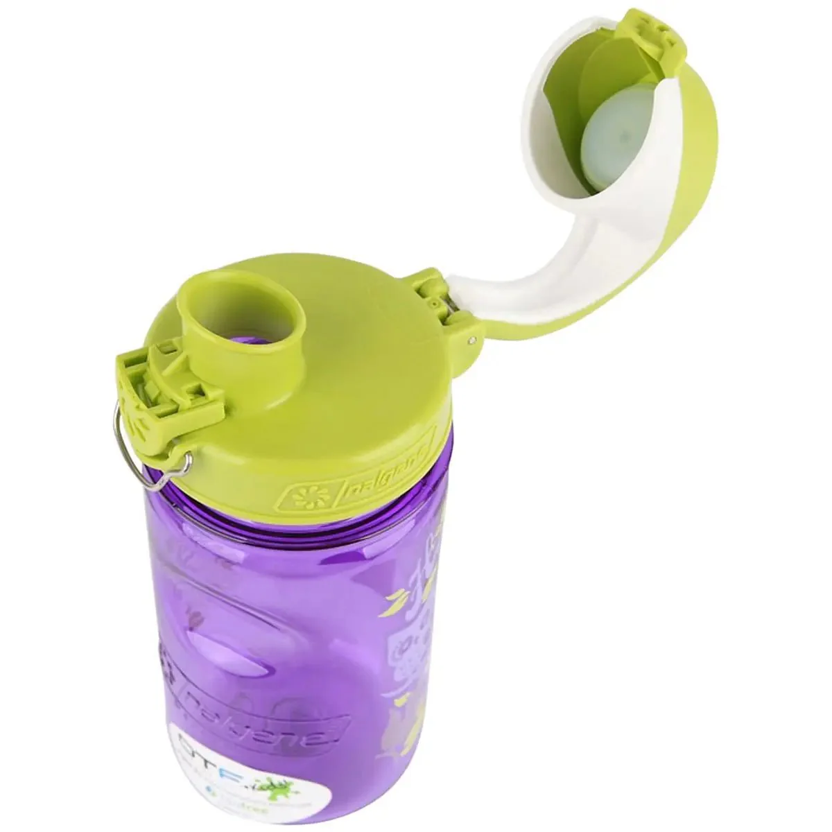 Nalgene Kid's Sustain 12 oz. On the Fly Water Bottle - Hoot Purple/Green - Image 15