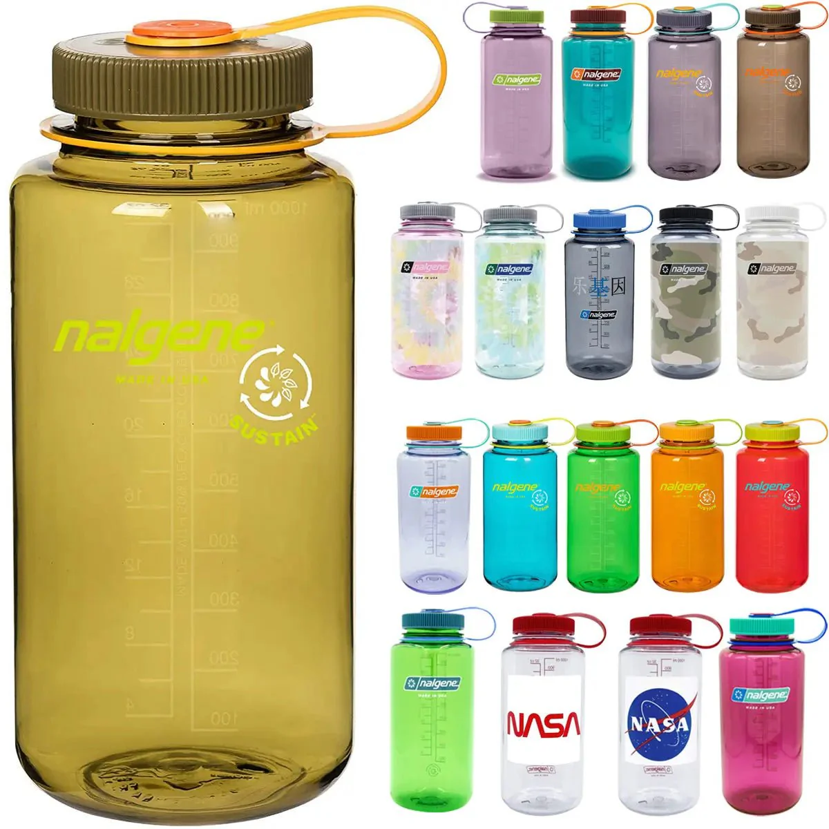 Nalgene Sustain 32 oz. Wide Mouth Water Bottle - Image 2