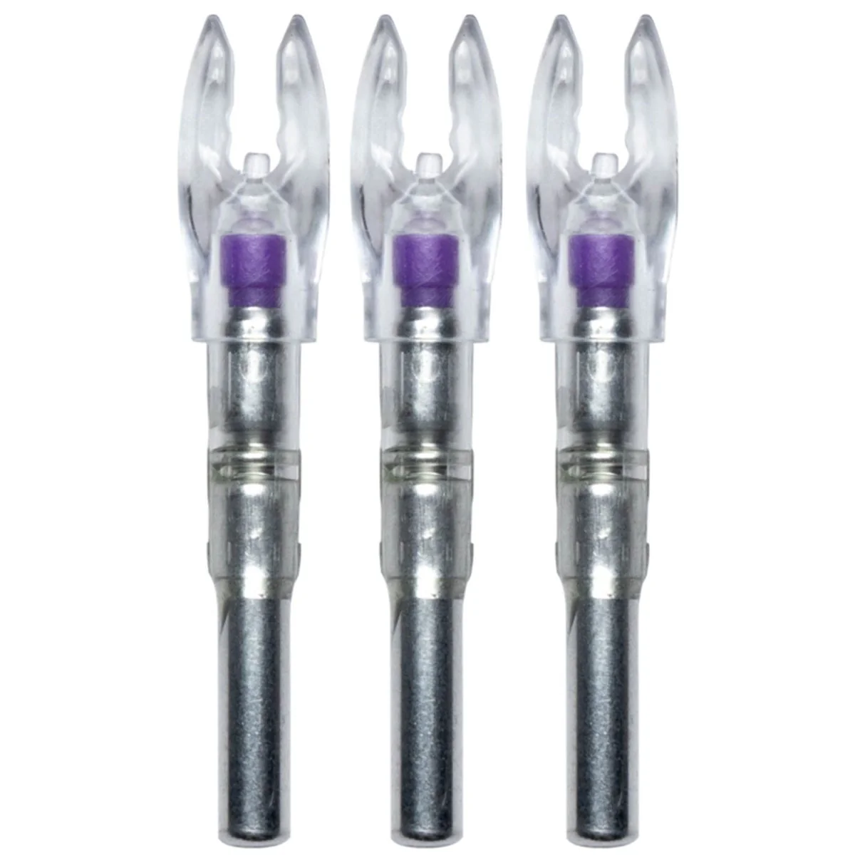 Nockturnal Fit Universal Size Strobing Red and Blue Lighted Nock 3-Pack