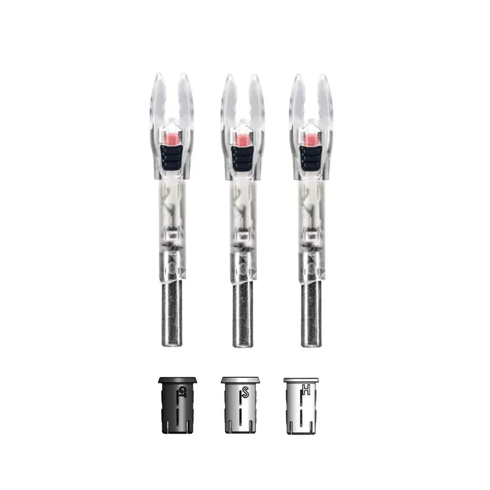 Nockturnal Shift Universal Red Lighted Nock 3-Pack