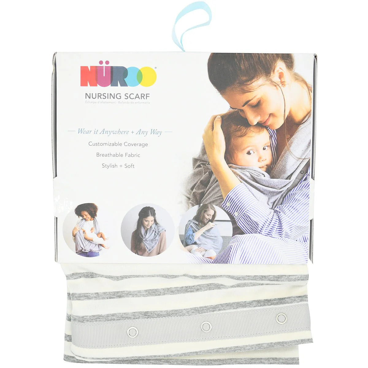 NuRoo Multi-functional Lightweight Soft  Breathable Nursing Scarf - Image 2