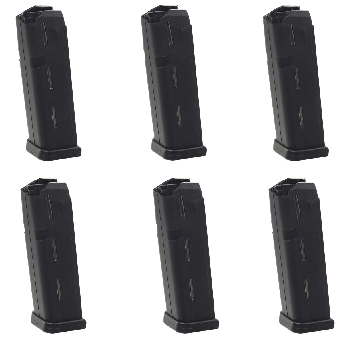 ProMag (6 Pack) 10-Round Magazine for GLOCK Model 17, 19, & 26 9mm, GLK 14, Black Polymer