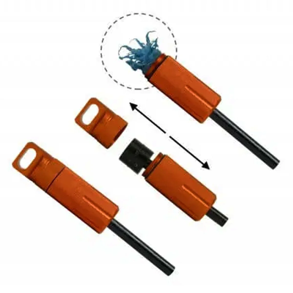Pyro Putty - Mega Inferno Ferro Rod - Orange - Image 3