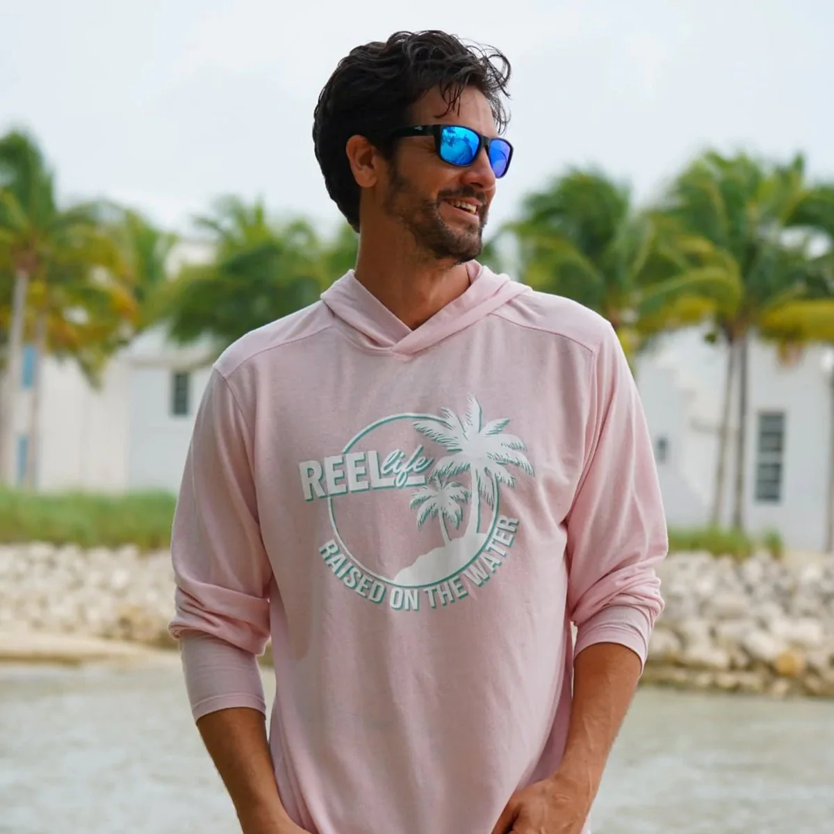 Reel Life Circle Palm Ocean Washed Captiva Pullover Hoodie - Image 7