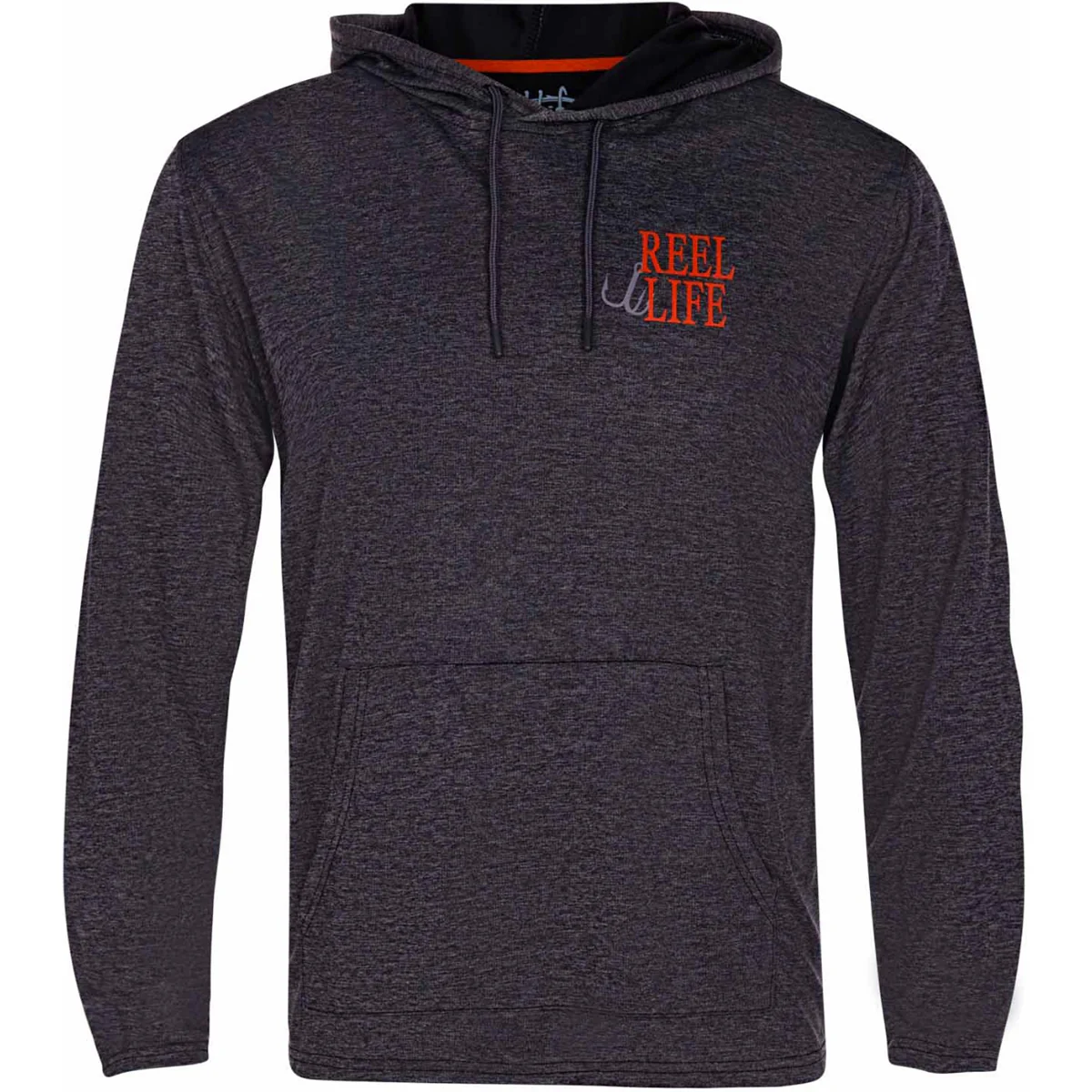 Reel Life Destin Heathered Pullover Hoodie - Anthracite