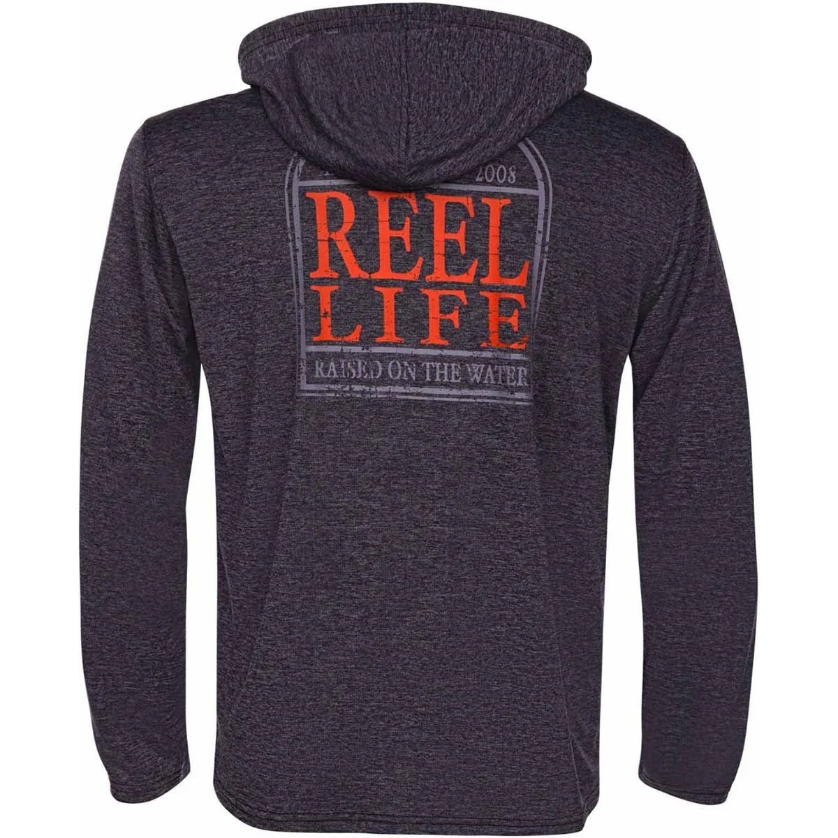 Reel Life Destin Heathered Pullover Hoodie - Anthracite - Image 2