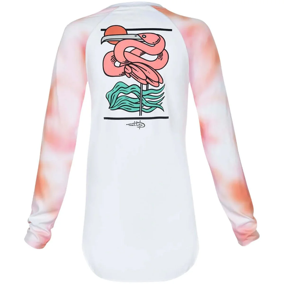 Reel Life Women's Waterlily Cloud Dye UV Long Sleeve Cover Up - Brilliant White - Image 3