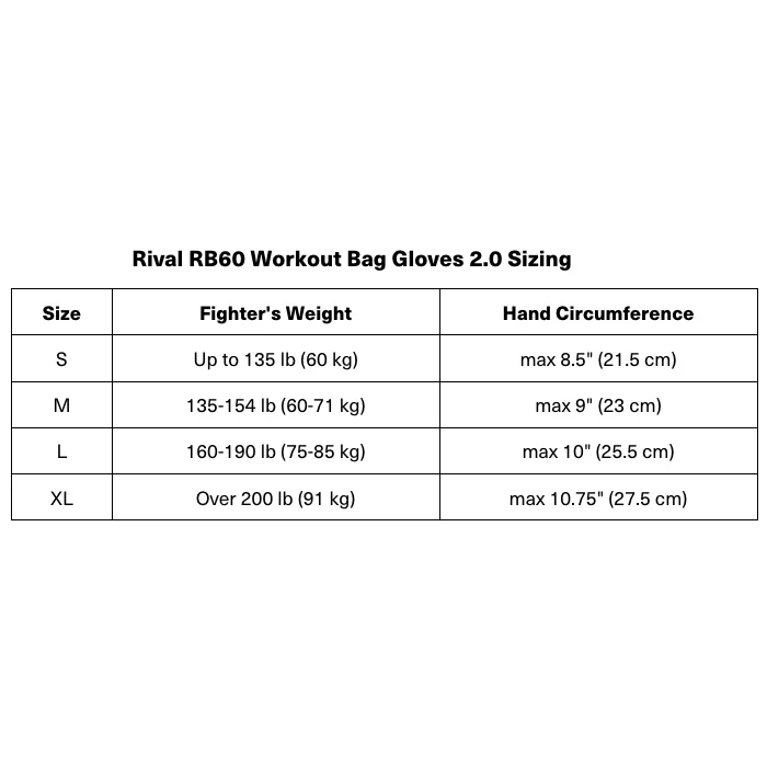 RIVAL Boxing RB60 Workout Hook and Loop Bag Gloves 2.0 - Black - Image 4