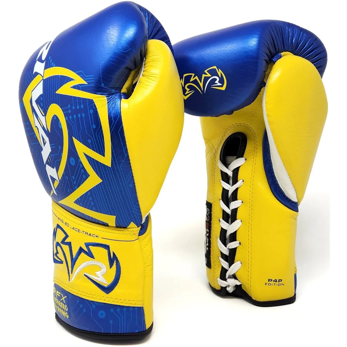 Rival Boxing RFX-Guerrero Sparring Gloves P4P Edition - 12 oz. - Blue/Yellow - Image 3