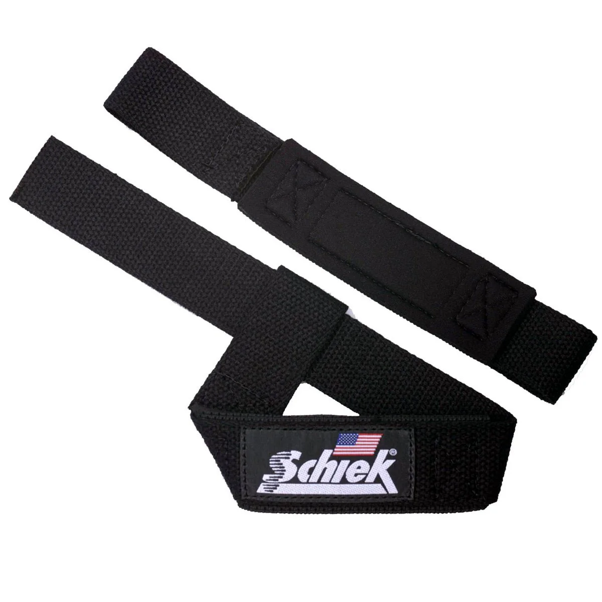 Schiek Sports Model 1000-BPS Basic 20" Padded Lifting Straps - Black