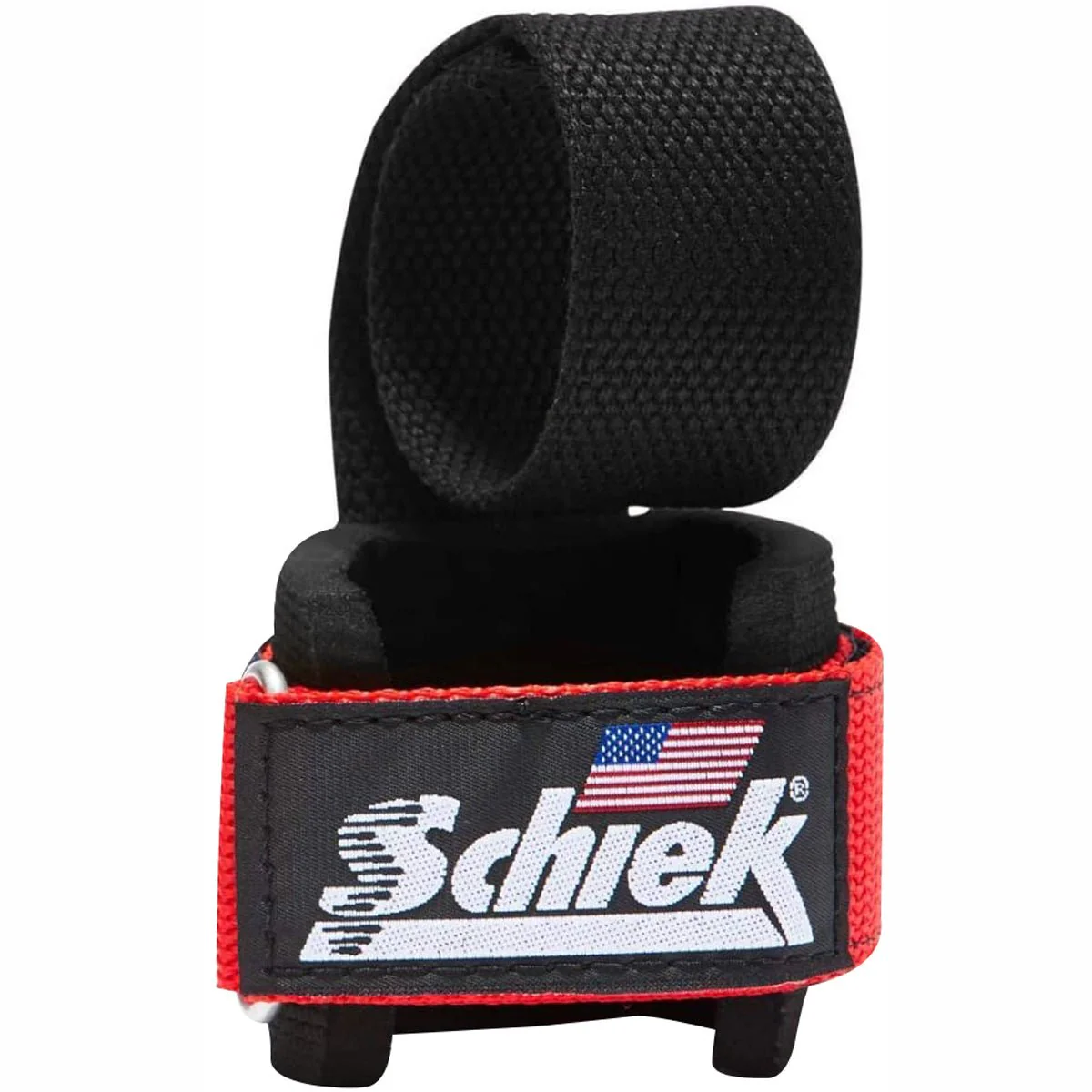 Schiek Sports Model 1000-PLS Deluxe Power Lifting Straps - Red - Image 2