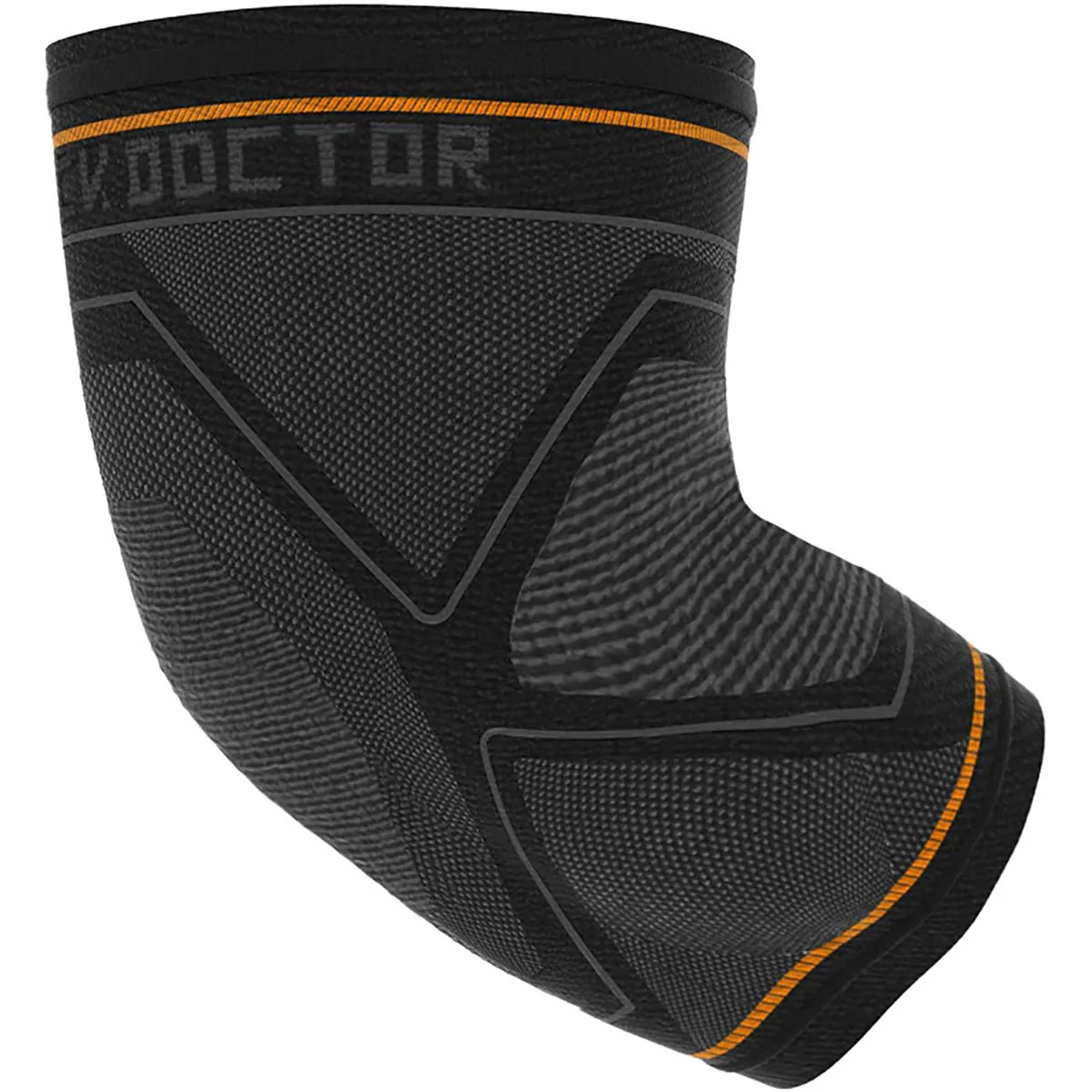 Shock Doctor Compression Knit Elbow Sleeve w/ Gel Support - Black/Gray