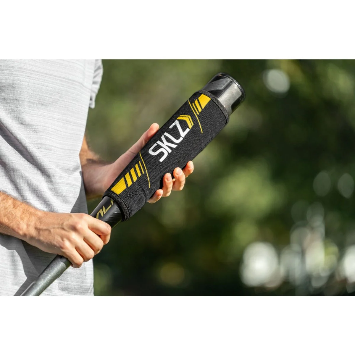 SKLZ Softball Bat Prop Wrap Protective Neoprene Sleeve - Black/Yellow - Image 3