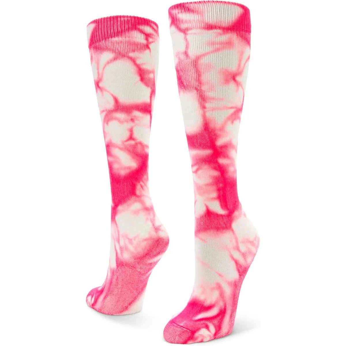 Sof Sole All Sport Over-The-Calf Team Athletic Performance Socks, Neon Pink Tie Dye, Small 13-14Y, 2 Pair