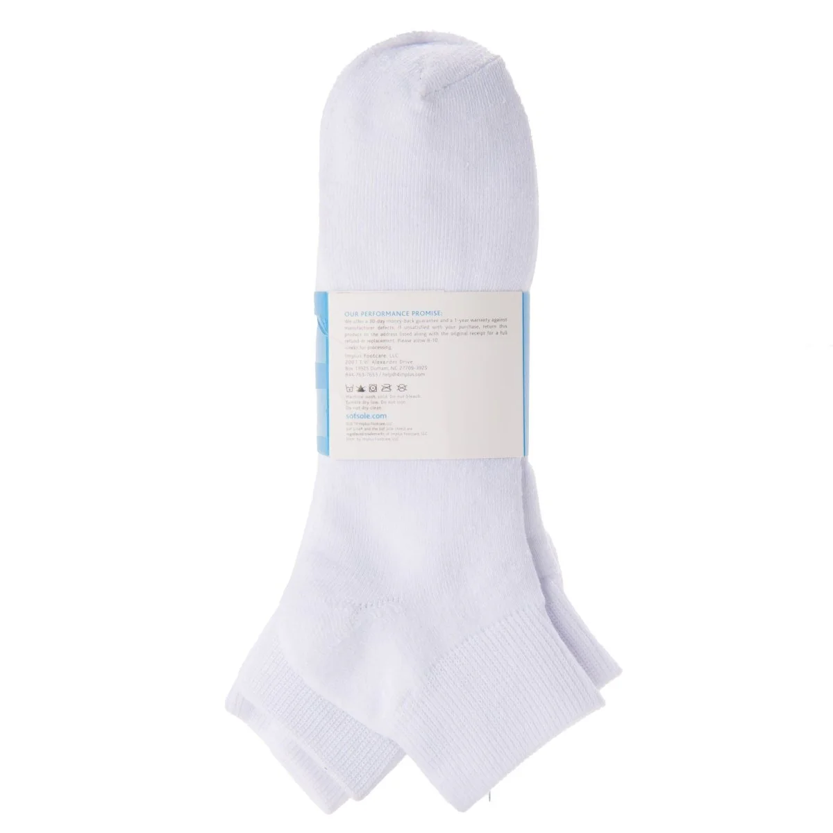 Sof Sole Comfort Quarter Socks, White, Xlarge, 6 Pairs - Image 3