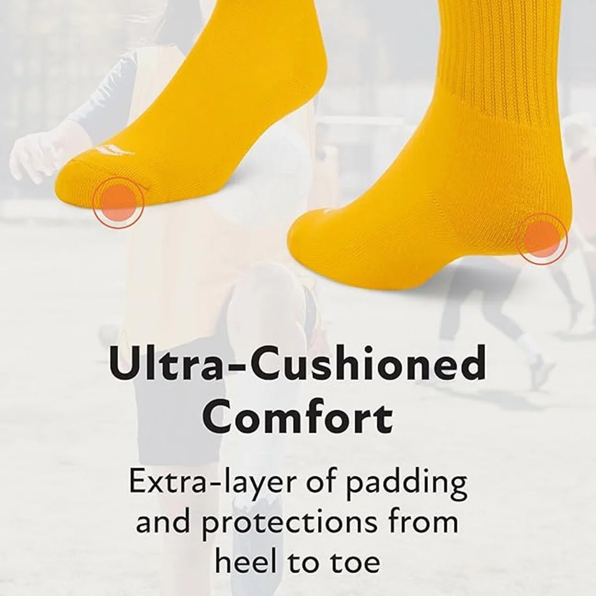 Sof Sole Soccer Over-The-Calf Team Athletic Performance Socks, Pink, Small 13-14Y, 2 Pair - Image 3