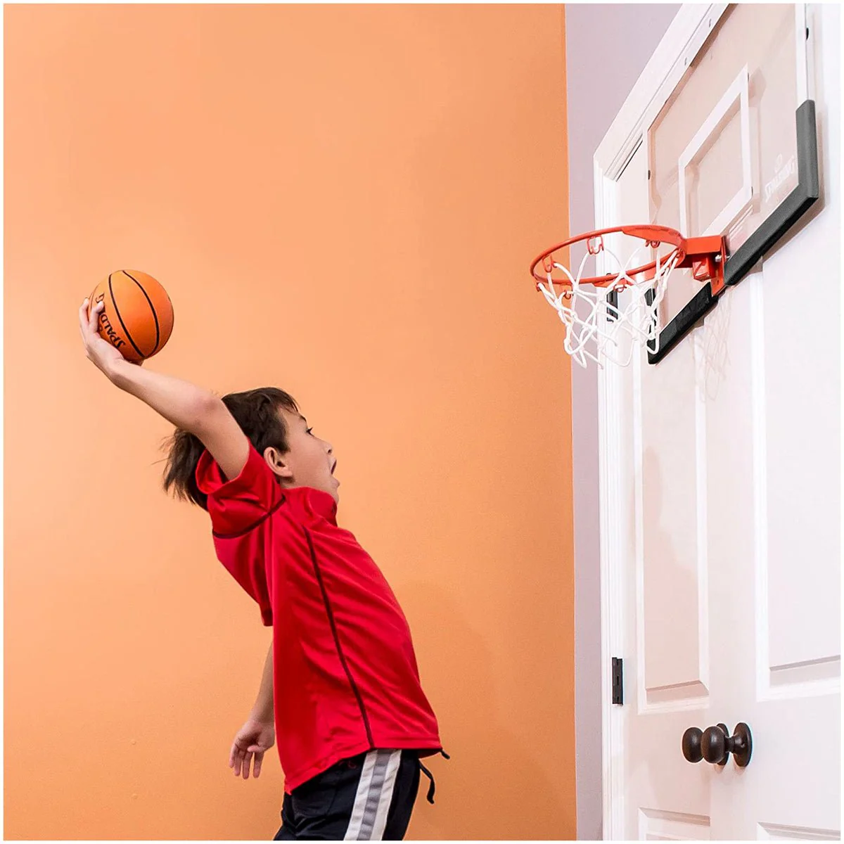 Spalding 180 Breakaway Over-The-Door Mini Basketball Hoop - Image 5