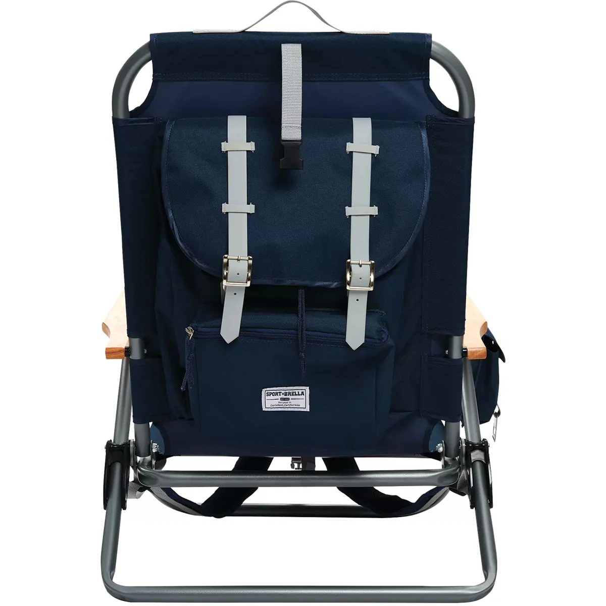 Sport-Brella SunSoul Folding Backpack Beach Chair - Navy - Image 3