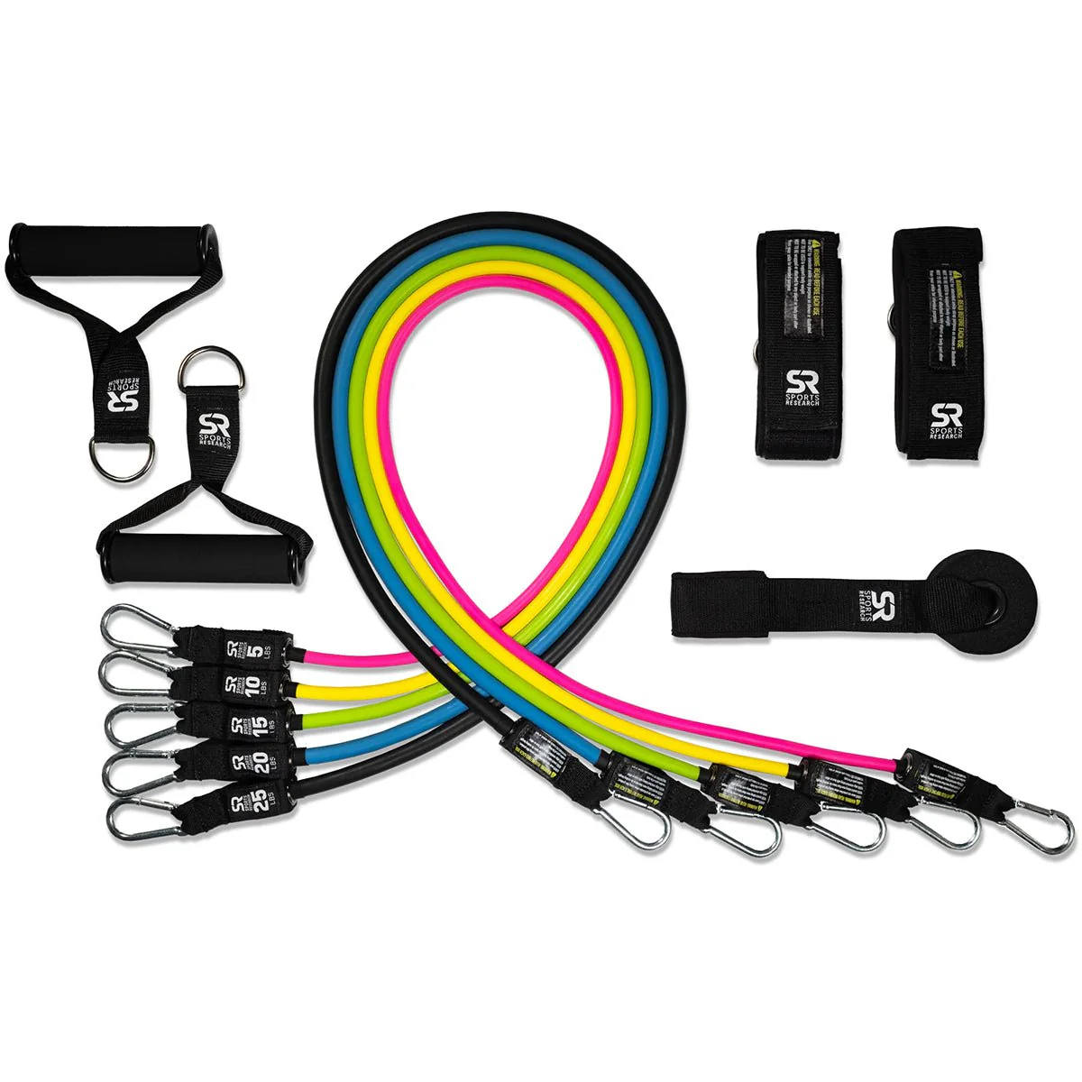 Sports Research Performance Resistance Fitness Bands Set