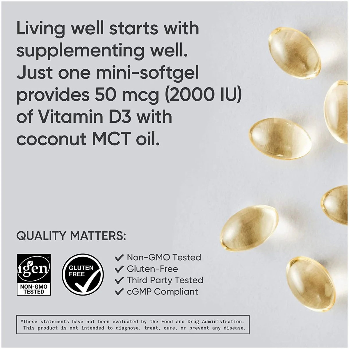 Sports Research Vitamin D3 with Coconut MCT Oil Dietary Supplement- 360 Softgels - Image 3