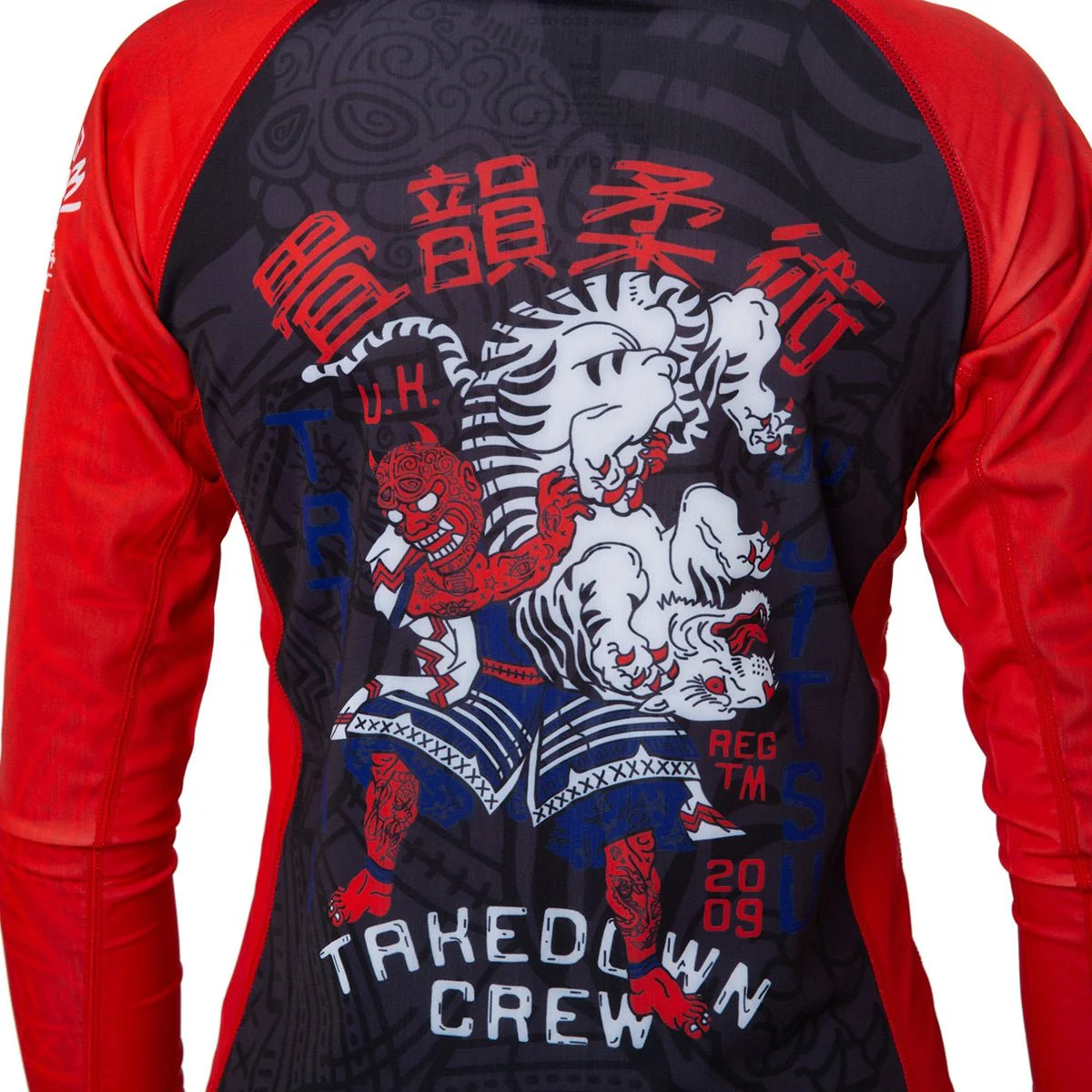 Tatami Fightwear Kid's Takedown Tiger Eco Tech Recycled Rashguard - Black - Image 6