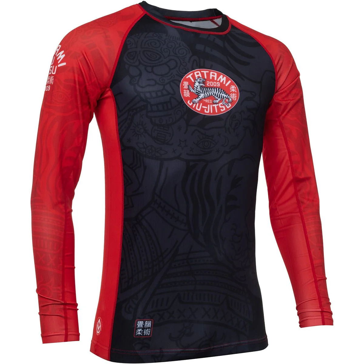 Tatami Fightwear Takedown Tiger Eco Tech Recycled Long Sleeve Rashguard - Black - Image 3
