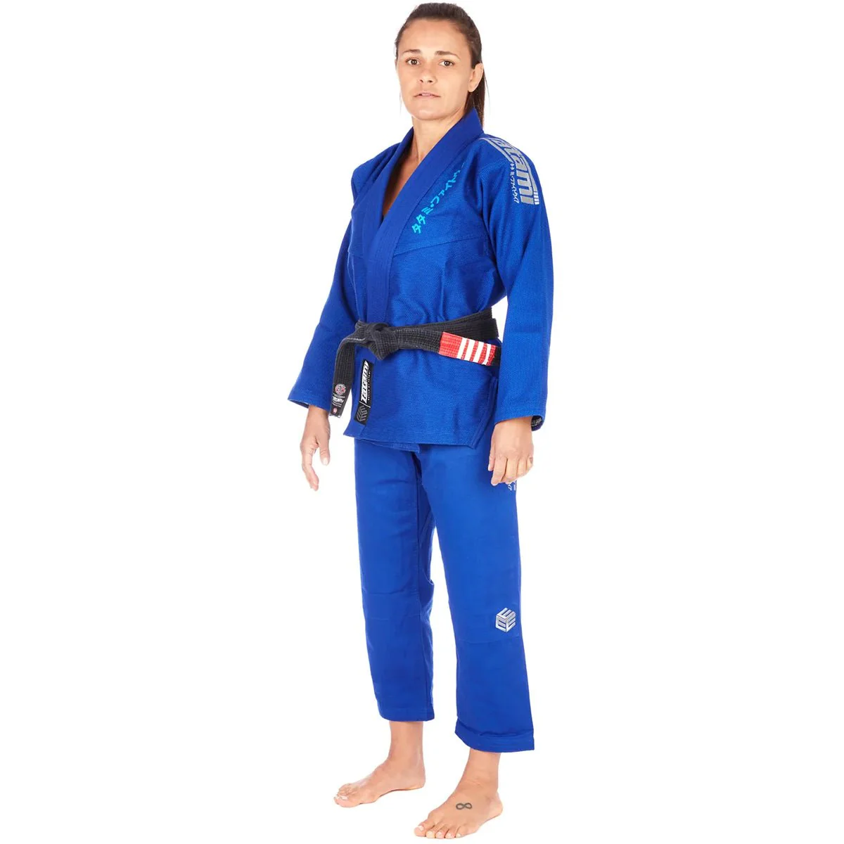 Tatami Fightwear Women's Estilo Black Label BJJ Gi - Gray/Blue - Image 3