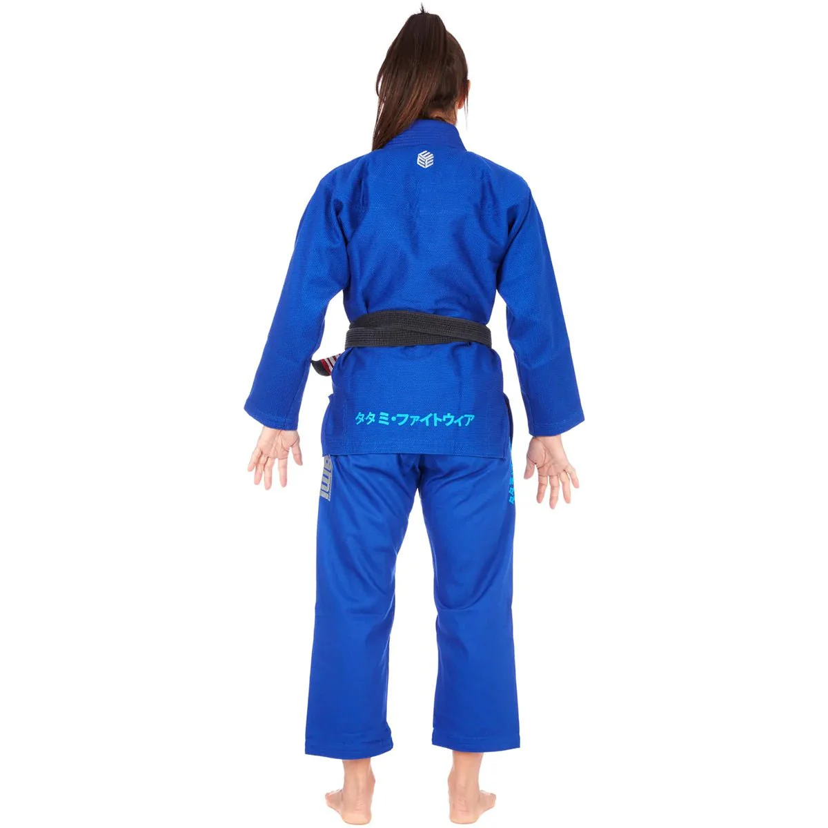 Tatami Fightwear Women's Estilo Black Label BJJ Gi - Gray/Blue - Image 5