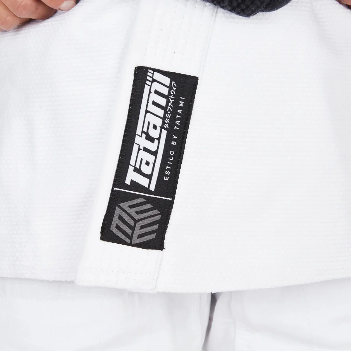 Tatami Fightwear Women's Estilo Black Label BJJ Gi - White/White - Image 7