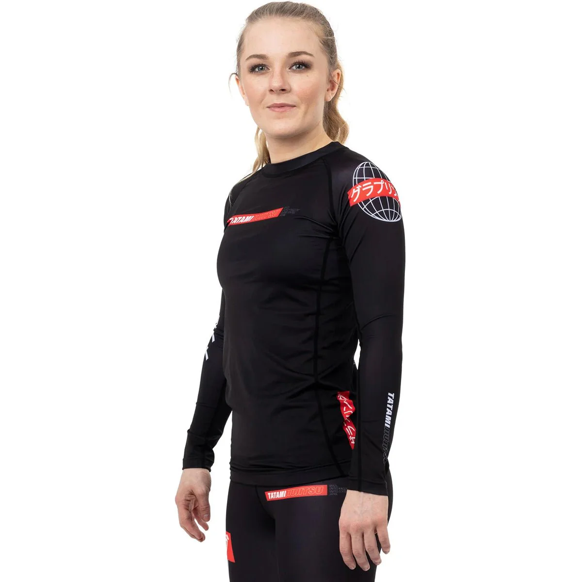Tatami Fightwear Women's Global Long Sleeve Rashguard - XL - Black - Image 4