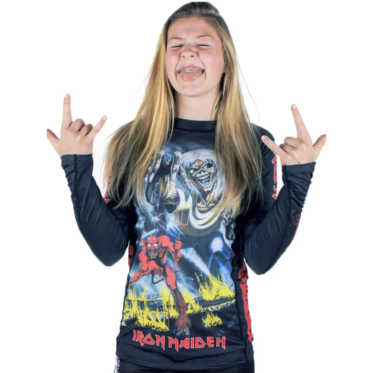 Tatami Fightwear x Iron Maiden Ladies Number of the Beast Long Sleeve Rashguard - Image 2