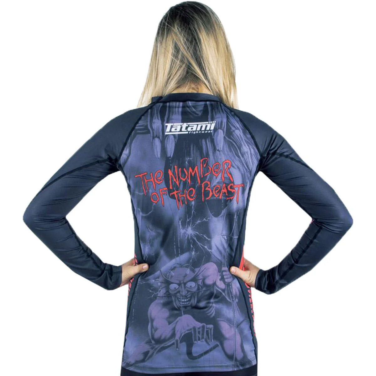 Tatami Fightwear x Iron Maiden Ladies Number of the Beast Long Sleeve Rashguard - Image 4